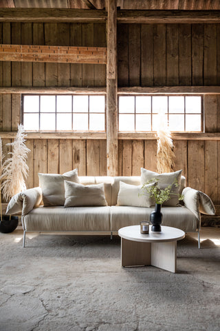 Vind Öckerö Soffa - Vit / Beige Linne
