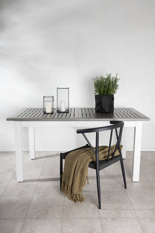 Albany Bord - 160/240 - Vit/Grå