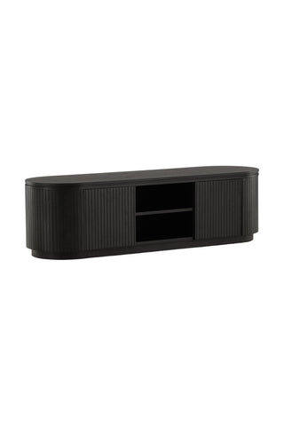 Vind Fjällbacka - Låglagring - MDF Faner / Svart Ek/faner