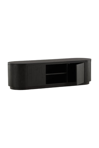 Vind Fjällbacka - Låglagring - MDF Faner / Svart Ek/faner