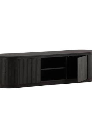 Vind Fjällbacka - Låglagring - MDF Faner / Svart Ek/faner