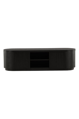 Vind Fjällbacka - Låglagring - MDF Faner / Svart Ek/faner