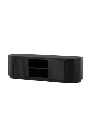 Vind Fjällbacka - Låglagring - MDF Faner / Svart Ek/faner