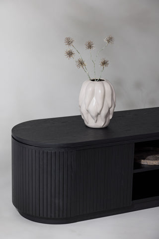 Vind Fjällbacka - Låglagring - MDF Faner / Svart Ek/faner