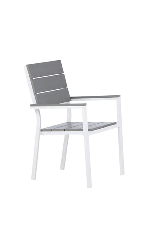 Levels Chair (staplingsbar) 2-pack - Vit Alu / Grå Aintwood