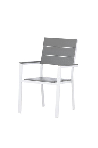 Levels Chair (staplingsbar) 2-pack - Vit Alu / Grå Aintwood