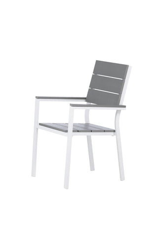 Levels Chair (staplingsbar) 2-pack - Vit Alu / Grå Aintwood