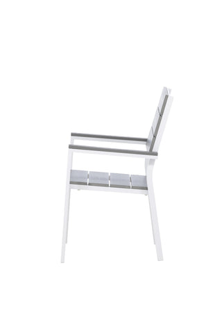 Levels Chair (staplingsbar) 2-pack - Vit Alu / Grå Aintwood