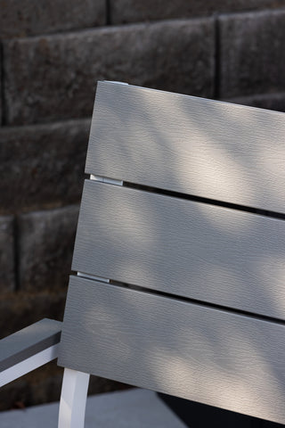 Levels Chair (staplingsbar) 2-pack - Vit Alu / Grå Aintwood