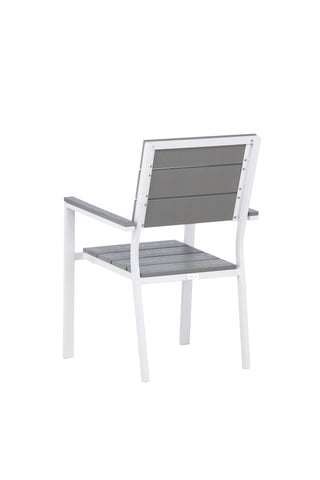 Levels Chair (staplingsbar) 2-pack - Vit Alu / Grå Aintwood