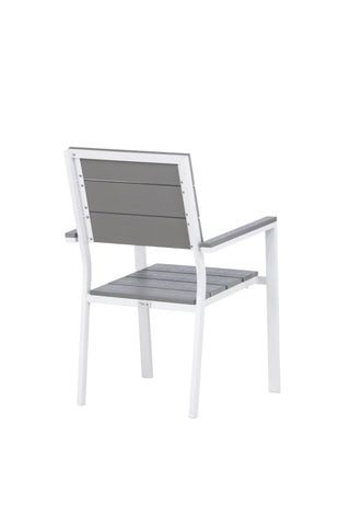 Levels Chair (staplingsbar) 2-pack - Vit Alu / Grå Aintwood