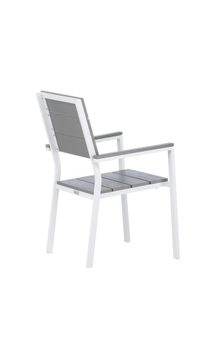 Levels Chair (staplingsbar) 2-pack - Vit Alu / Grå Aintwood
