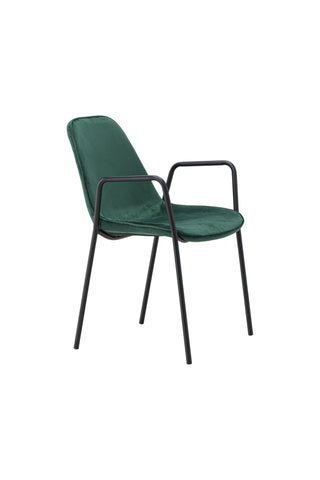 Vind Klädesholmen Matstol 2-pack - Svart / Mörkgrön sammet