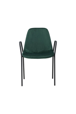 Vind Klädesholmen Matstol 2-pack - Svart / Mörkgrön sammet
