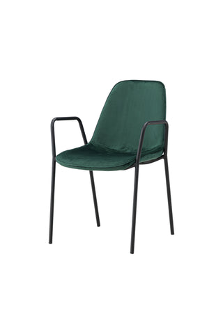 Vind Klädesholmen Matstol 2-pack - Svart / Mörkgrön sammet