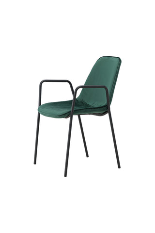 Vind Klädesholmen Matstol 2-pack - Svart / Mörkgrön sammet