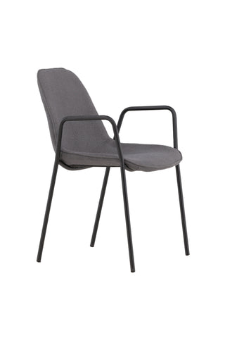 Vind Klädesholmen Matstol 2-pack - Svart / Mörkgrå Boucle