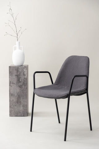 Vind Klädesholmen Matstol 2-pack - Svart / Mörkgrå Boucle