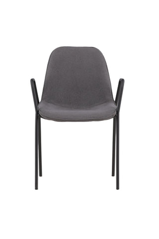 Vind Klädesholmen Matstol 2-pack - Svart / Mörkgrå Boucle