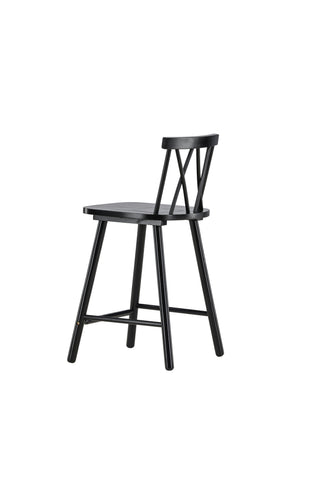 Vind Mollöström Barstol 2-pack - Svart / Svart Trä