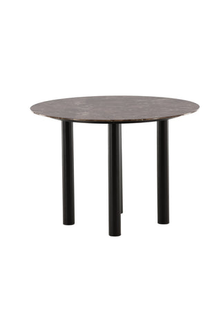 Vind Härön Sidobord - Mörkbrun / Mörkgrå Marblelook