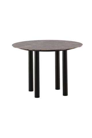 Vind Havsten Matbord - Svart / Mörkbrun marmor