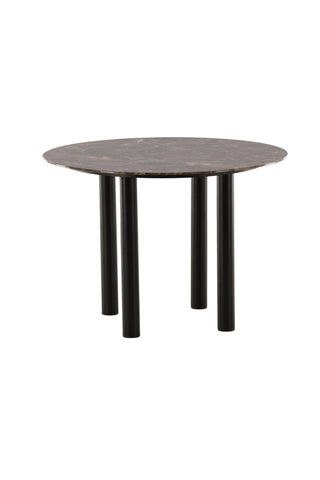Vind Havsten Matbord - Svart / Mörkbrun marmor