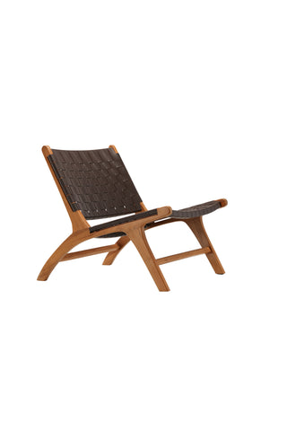 Vind Rike Enkelsoffa - Brun Teak / Brun PU
