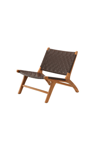 Vind Rike Enkelsoffa - Brun Teak / Brun PU