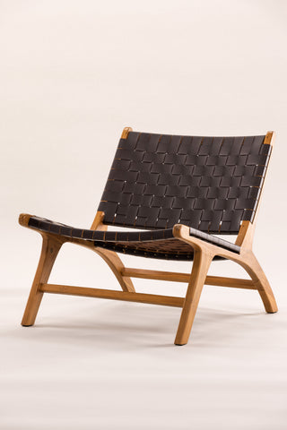 Vind Rike Enkelsoffa - Brun Teak / Brun PU