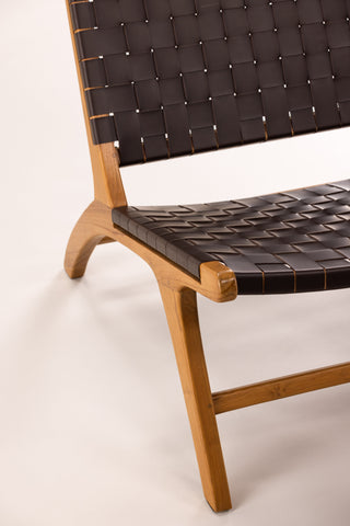 Vind Rike Enkelsoffa - Brun Teak / Brun PU