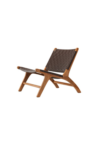 Vind Rike Enkelsoffa - Brun Teak / Brun PU