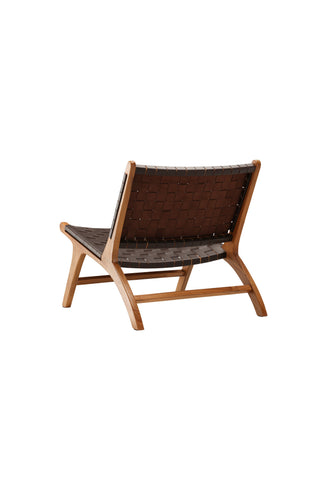 Vind Rike Enkelsoffa - Brun Teak / Brun PU