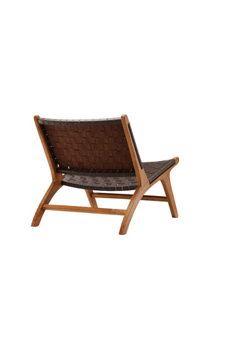 Vind Rike Enkelsoffa - Brun Teak / Brun PU