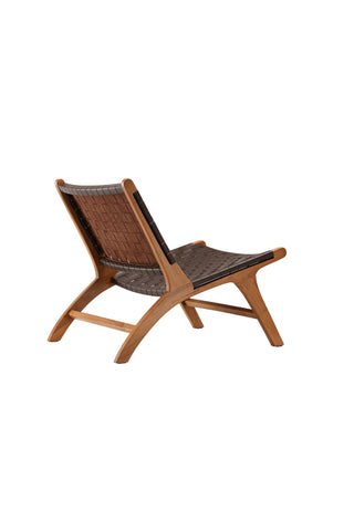 Vind Rike Enkelsoffa - Brun Teak / Brun PU