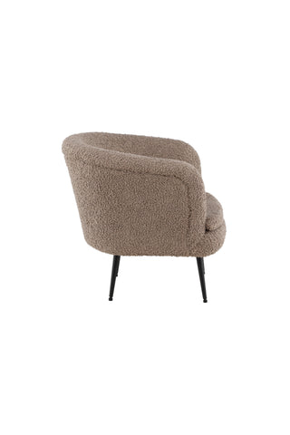 Venture Home Newton Ottoman/Puff - Silver / Beige Teddy