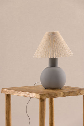 Vind Älvsborg Bordslampa - Betong / Brunt tyg