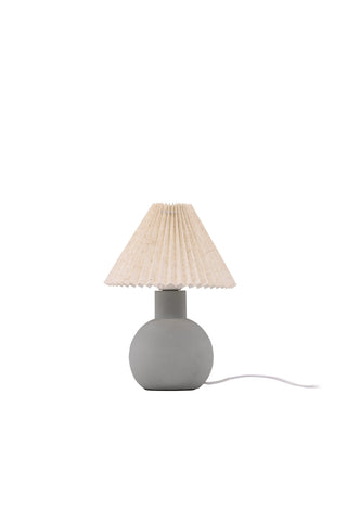 Vind Älvsborg Bordslampa - Betong / Brunt tyg