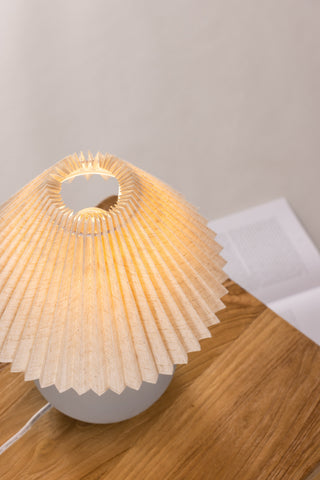 Vind Älvsborg Bordslampa - Betong / Brunt tyg