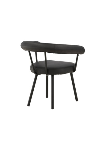 Vind Västerås x Josefin Lustig - Matstol 2-pack - Mattsvart / Svart PU