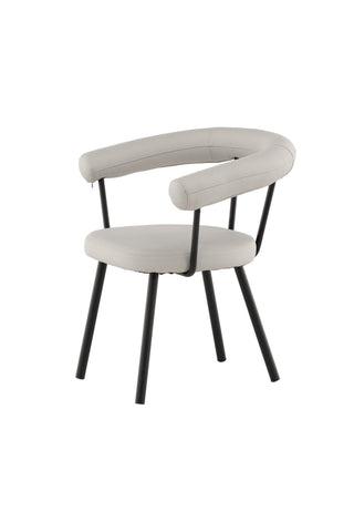 Vind Västerås x Josefin Lustig - Matstol 2-pack - Mattsvart / Offwhite PU