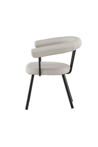 Vind Västerås x Josefin Lustig - Matstol 2-pack - Mattsvart / Offwhite PU
