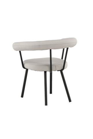 Vind Västerås x Josefin Lustig - Matstol 2-pack - Mattsvart / Offwhite PU