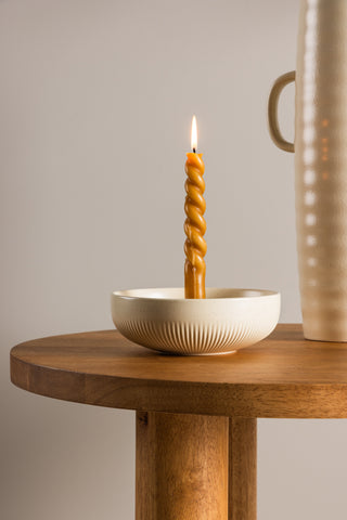 Venture Home Posh Ljusstake - Beige/Svarta Prickar - B18*6cm