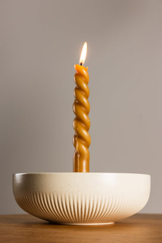 Venture Home Posh Ljusstake - Beige/Svarta Prickar - B18*6cm