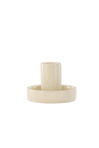 Venture Home Ceco Ljusstake - Beige/Svarta Prickar - B11*H6cm