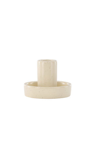 Venture Home Ceco Ljusstake - Beige/Svarta Prickar - B11*H6cm