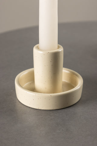 Venture Home Ceco Ljusstake - Beige/Svarta Prickar - B11*H6cm