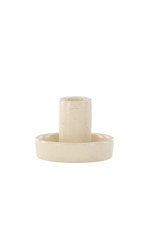 Venture Home Ceco Ljusstake - Beige/Svarta Prickar - B11*H6cm