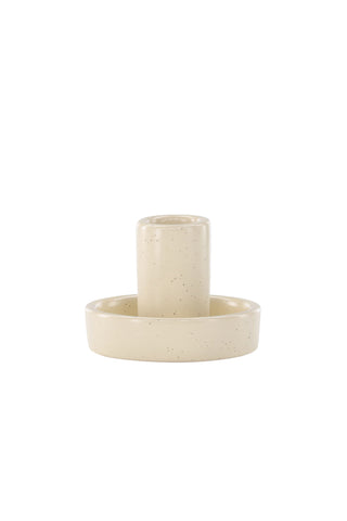 Venture Home Ceco Ljusstake - Beige/Svarta Prickar - B11*H6cm
